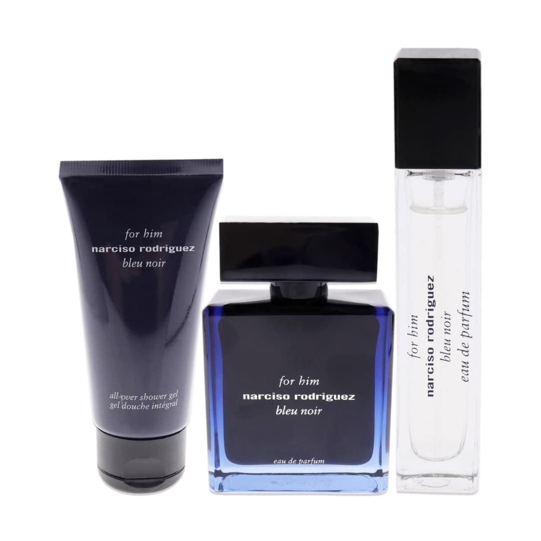 Bleu Noir Edp For Him Gift Set - 100ml Perfume + 10ml Perfume + 50ml Showergel